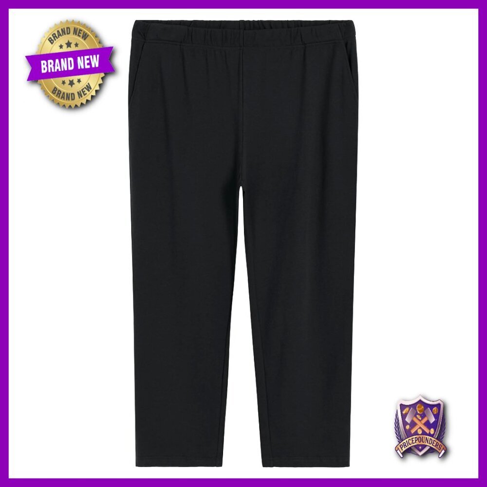 Plus Size Petite Knit Pants with Pockets, Cotton Sweatpants, Lounge Wear